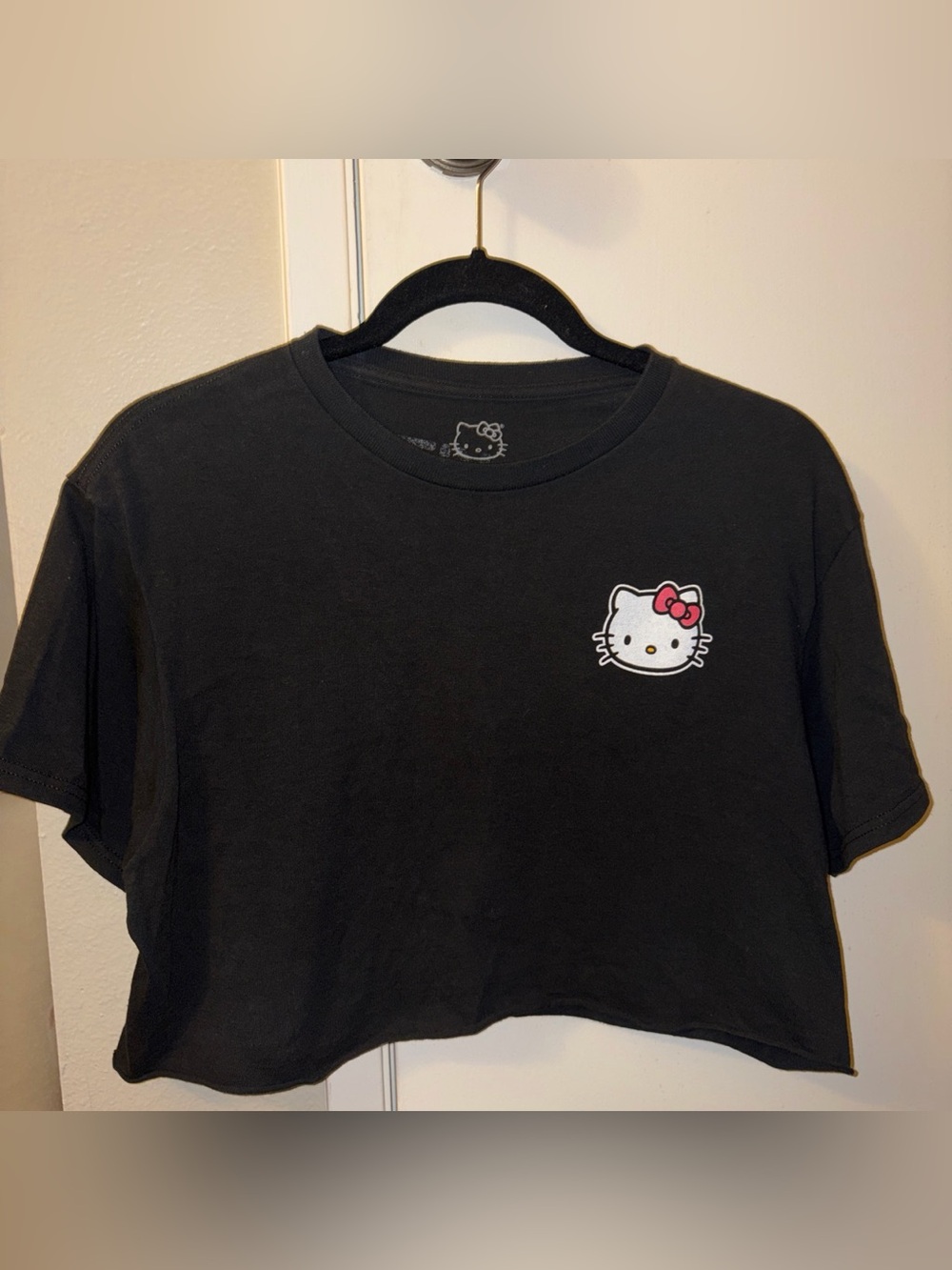 Hello Kitty Black Cropped Tee